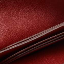 Pre Owned Hermes Rouge Casaque Epsom Leather Remix Duo Wallet