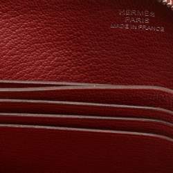 Pre Owned Hermes Rouge Casaque Epsom Leather Remix Duo Wallet
