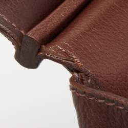 Hermes Havane Evercolor Leather Palladium Finish Birkin 35 Bag