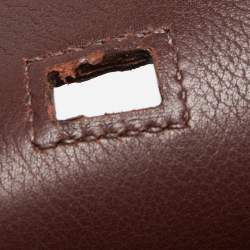 Hermes Havane Evercolor Leather Palladium Finish Birkin 35 Bag