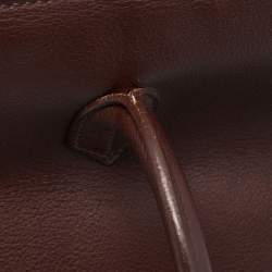 Hermes Havane Evercolor Leather Palladium Finish Birkin 35 Bag