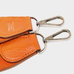 Pre Owned Hermes Orange Togo Leather Evelyne I GM Bag