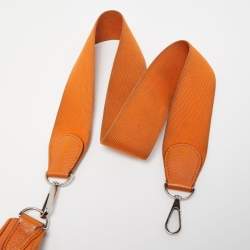 Pre Owned Hermes Orange Togo Leather Evelyne I GM Bag