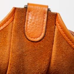 Pre Owned Hermes Orange Togo Leather Evelyne I GM Bag