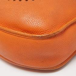 Pre Owned Hermes Orange Togo Leather Evelyne I GM Bag
