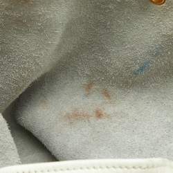 Pre Owned Hermes White Buffalo Leather Market Bag 