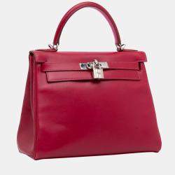 مملوكة مسبقًا Hermes Red Box Calf Kelly Retourne 28
