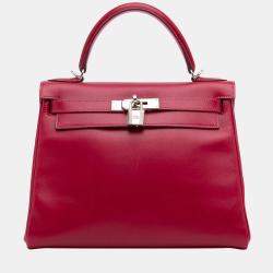 Hermes Red Box Calf Kelly Retourne 28