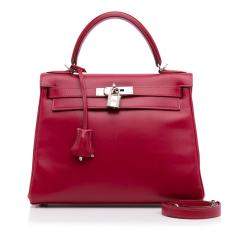 مملوكة مسبقًا Hermes Red Box Calf Kelly Retourne 28