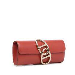 Hermes Red Tadelakt Egee Clutch