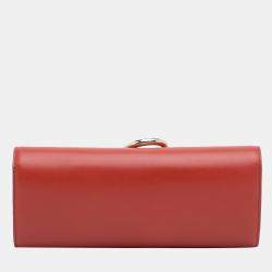 Hermes Red Tadelakt Egee Clutch