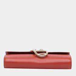 Hermes Red Tadelakt Egee Clutch