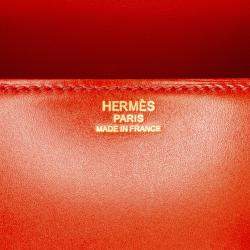 Hermes Red Tadelakt Egee Clutch