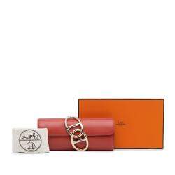 Hermes Red Tadelakt Egee Clutch