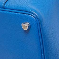 Hermes Bleu Zellige/Bleu Encre/Rouge Epsom Leather Picotin Lock 18 Bag