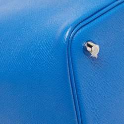 Hermes Bleu Zellige/Bleu Encre/Rouge Epsom Leather Picotin Lock 18 Bag