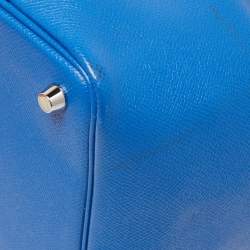 Hermes Bleu Zellige/Bleu Encre/Rouge Epsom Leather Picotin Lock 18 Bag