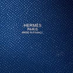 Hermes Bleu Zellige/Bleu Encre/Rouge Epsom Leather Picotin Lock 18 Bag