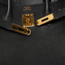 Hermès Black Togo Leather Gold Finish Birkin 30 Bag