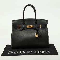 Hermès Black Togo Leather Gold Finish Birkin 30 Bag