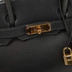 Hermès Black Togo Leather Gold Finish Birkin 30 Bag