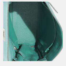 Pre Owned Hermes Malachite Togo Retourne Kelly 25 PHW