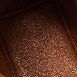 Pre Owned Hermes Fauve Barenia Faubourg Leather Picotin Lock 18 Bag