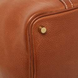 Pre Owned Hermes Fauve Barenia Faubourg Leather Picotin Lock 18 Bag
