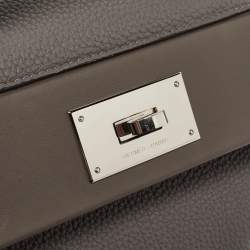 Pre Owned Hermes Etain Togo and Swift Leather Palladium Finish 24/24 29 Bag