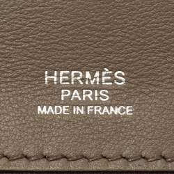 Pre Owned Hermes Etain Togo and Swift Leather Palladium Finish 24/24 29 Bag