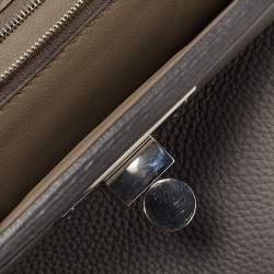 Pre Owned Hermes Etain Togo and Swift Leather Palladium Finish 24/24 29 Bag