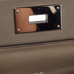 Pre Owned Hermes Etain Togo and Swift Leather Palladium Finish 24/24 29 Bag
