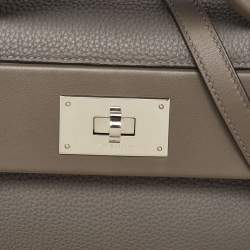 Pre Owned Hermes Etain Togo and Swift Leather Palladium Finish 24/24 29 Bag