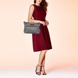 Pre Owned Hermes Etain Togo and Swift Leather Palladium Finish 24/24 29 Bag