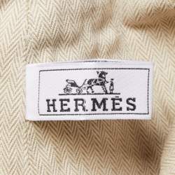 Hermes Natural Toile Chevron Cavalier Sling Bag