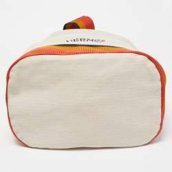 Hermes Natural Toile Chevron Cavalier Sling Bag