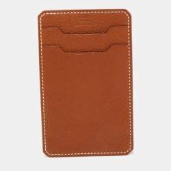 Hermes Fauve Barena Faubourg Leather City 3CC Card Holder