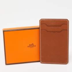 Hermes Fauve Barena Faubourg Leather City 3CC Card Holder