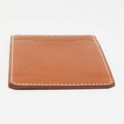 Hermes Fauve Barena Faubourg Leather City 3CC Card Holder