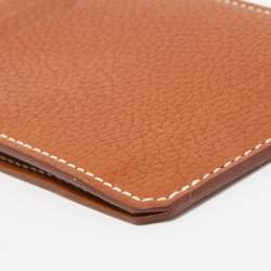 Hermes Fauve Barena Faubourg Leather City 3CC Card Holder