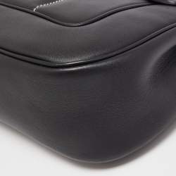 Hermes Black Swift Leather Palladium Finish Berline 28 Bag