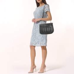 Hermes Black Swift Leather Palladium Finish Berline 28 Bag