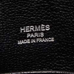 Hermes Black Taurillion Clemence Leather Palladium Finish Jypsiere 28 Bag