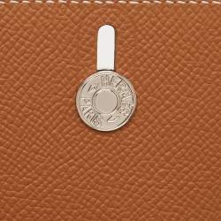 Pre Owned Hermes Gold Epsom Lather Diablo Card Holder