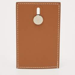 Pre Owned Hermes Gold Epsom Lather Diablo Card Holder