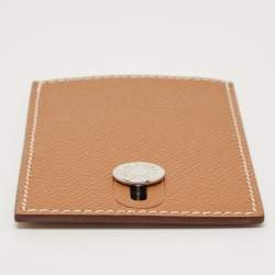 Pre Owned Hermes Gold Epsom Lather Diablo Card Holder