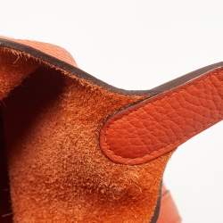 Hermes Feu Taurillion Clemence Leather Picotin Lock 18 Bag