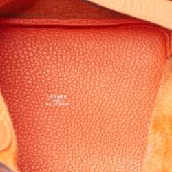Hermes Feu Taurillion Clemence Leather Picotin Lock 18 Bag