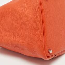 Hermes Feu Taurillion Clemence Leather Picotin Lock 18 Bag