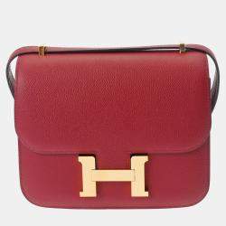 Hermes Kelly 35 Rouge Casaque Swift - Vintage Lux